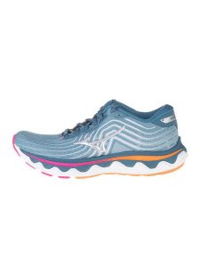 Mizuno Buty "Wave Horizon 6" w kolorze błękitnym do biegania rozmiar: 38. Niebieskie buty sportowe Mizuno, bez wzorów, z materiału, bez zapięcia, do biegania. Za 364,56 zł.