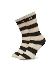 Elisabetta Franchi Skarpety długie CZ-05Q-46E2 Beżowy. Brązowe skarpetki Elisabetta Franchi, bez wzorów, z bawełny. Za 209,99 zł.