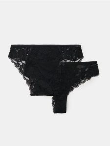 Majtki brazilian i figi 2 pack - czarny. Czarne figi Sinsay, bez wzorów. Za 19,99 zł.