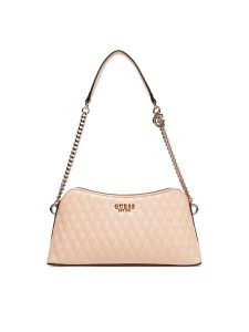 Guess Torebka HWGG9626170 Różowy. Czerwone listonoszki Guess, z aplikacjami, ze skóry, bez dodatków. Za 399,99 zł.