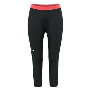 Legginsy damskie Salewa CRISTALLO WARM 3/4 00-00000282100911. Czarne legginsy Salewa, bez wzorów, z materiału. Za 375,32 zł.
