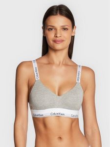 Calvin Klein Underwear Biustonosz bezfiszbinowy 000QF7059E Szary. Szare biustonosze Calvin Klein Underwear, bez wzorów, z bawełny. Za 149,99 zł.