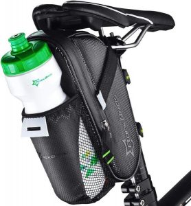 Torba rowerowa ROCKBROS - 0,73 L. Czarne torby podróżne i sportowe ROCKBROS, bez wzorów, z materiału. Za 99,60 zł.