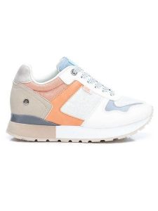 Xti Sneakersy w kolorze kremowym ze wzorem rozmiar: 40. Brązowe trampki Xti, bez wzorów, z materiału, bez zapięcia. Za 129,45 zł.