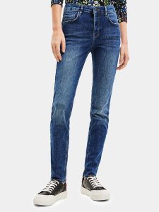 Desigual Jeansy 23WWDD90 Niebieski Skinny Fit. Niebieskie jeansy Desigual, bez wzorów, z bawełny. Za 209,99 zł.