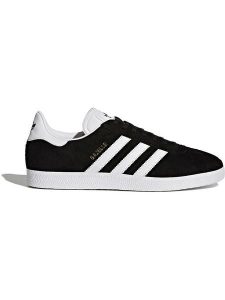 Adidas Skórzane sneakersy "Gazelle" w kolorze czarno-białym rozmiar: 44 2/3. Białe trampki ADIDAS, bez wzorów, z materiału, bez zapięcia. Za 265,40 zł.