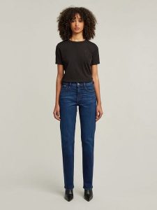 G-Star Dżinsy - Regular fit - w kolorze niebieskim rozmiar: W30/L32. Niebieskie jeansy G-Star, z aplikacjami, ze skóry, z podwyższonym stanem. Za 246,95 zł.