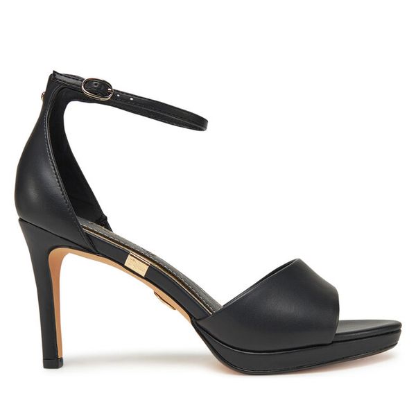 Sandały Buffalo. Czarne sandały Buffalo, bez wzorów, bez obcasa, na szpilce, bez zapięcia. Za 319,99 zł.