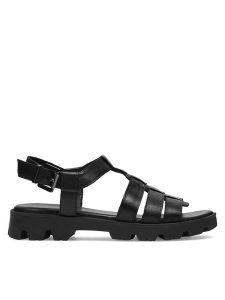 Lasocki Sandały GRD-3134-01 Czarny. Czarne sandały Lasocki, bez wzorów, ze skóry, bez obcasa, na płaskiej podeszwie, bez zapięcia. Za 103,99 zł.