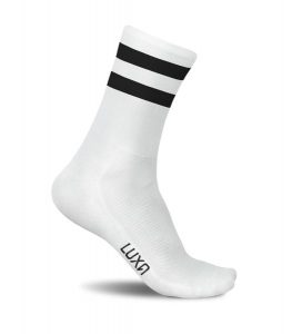 Skarpetki Rowerowe Unisex Luxa Night. Białe skarpetki LUXA, bez wzorów, z materiału. Za 49,90 zł.