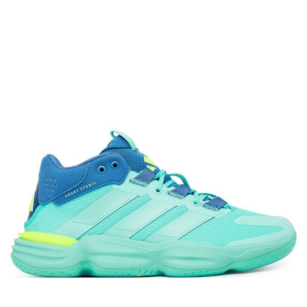 Buty halowe adidas. Niebieskie buty sportowe ADIDAS, bez wzorów, bez zapięcia. Za 479,99 zł.