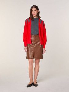 Rodier Wełniany kardigan w kolorze czerwonym rozmiar: M. Czerwone kardigany Rodier, z wełny. Za 295,99 zł.