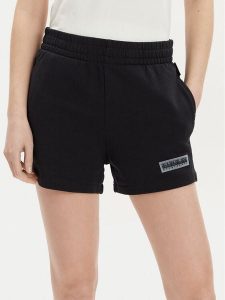 Napapijri Szorty sportowe N-Iaato NP0A4HNP Czarny Regular Fit. Czarne spodenki sportowe Napapijri, s, bez wzorów, z bawełny. Za 159,99 zł.