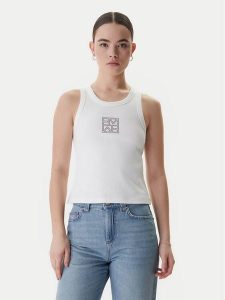 Marella Top Sesamo 2615941041 Biały Regular Fit. Białe topy Marella, l, bez wzorów, z bawełny, bez kołnierzyka, bez ramiączek. Za 199,99 zł.