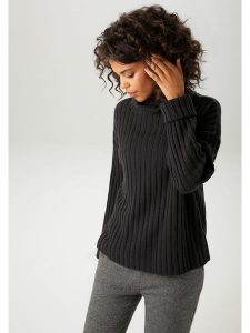 Aniston Golf w kolorze czarnym rozmiar: 40. Czarne golfy Aniston, bez wzorów, ze splotem. Za 48,05 zł.