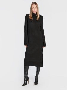 ONLY Sukienka dzianinowa Brandie 15214595 Czarny Regular Fit. Czarne kombinezony ONLY, xs, bez wzorów, z dzianiny, bez kołnierzyka, bez ramiączek. Za 119,99 zł.