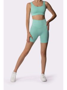 Spaio Szorty sportowe "Adapt Biker" w kolorze turkusowym rozmiar: XS. Niebieskie spodenki sportowe Spaio, xs, bez wzorów, z materiału, outdoorowe. Za 130,99 zł.