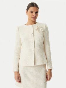 Rinascimento Marynarka CFC0128068003 Beżowy jasny Slim Fit. Brązowe marynarki i żakiety Rinascimento, l, bez wzorów, z syntetyku. Za 565,99 zł.