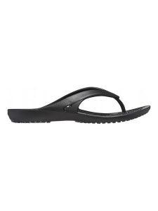 Crocs Japonki "Kadee II" w kolorze czarnym rozmiar: 34/35. Czarne klapki Crocs, bez wzorów, z otwartym noskiem, bez obcasa. Za 78,99 zł.