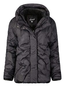 Geographical Norway Kurtka zimowa "Berola" w kolorze czarnym rozmiar: M. Czarne kurtki Geographical Norway, na zimę, m, bez wzorów, z puchu, bez kaptura. Za 238,73 zł.