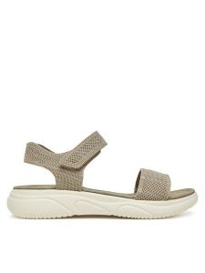 Clara Barson Sandały R25SS02835 Beżowy. Brązowe sandały Clara Barson, bez wzorów, z materiału, bez obcasa, na płaskiej podeszwie, bez zapięcia. Za 129,99 zł.