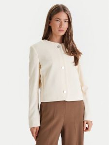 Calvin Klein Marynarka Lux Crepe Lady LV044F418G Żółty Regular Fit. Żółte marynarki i żakiety Calvin Klein, bez wzorów, z syntetyku. Za 580,99 zł.