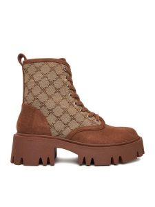 Nine West Trzewiki CEO-MALAK-01 Beżowy. Brązowe botki Nine West, bez wzorów, z materiału, bez obcasa, na płaskiej podeszwie, bez zapięcia. Za 329,99 zł.