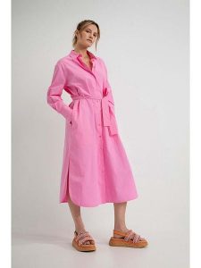 Josephine & Co Sukienka koszulowa "Demi" w kolorze jasnoróżowym rozmiar: 34. Różowe sukienki Josephine & Co, bez wzorów, z bawełny, bez kołnierzyka, bez ramiączek, midi, koszulowe. Za 282,99 zł.