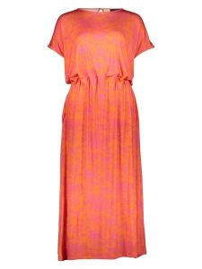 Miss goodlife Sukienka "Pink Jungle" w kolorze koralowo-jasnoróżowym rozmiar: M. Czerwone sukienki miss goodlife, m, bez wzorów, z bawełny, bez kołnierzyka, bez ramiączek, maxi. Za 199,49 zł.