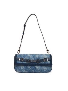 Guess Torebka Dovie HWDG99 09190 Niebieski. Niebieskie torebki klasyczne Guess, z aplikacjami, z materiału, bez dodatków. Za 659,99 zł.