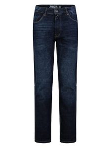 Sublevel Dżinsy - Regular fit - w kolorze granatowym rozmiar: W36/L32. Niebieskie jeansy Sublevel, z aplikacjami, ze skóry, z podwyższonym stanem. Za 139,95 zł.
