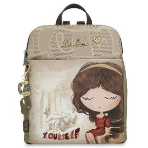 Szary Damski Plecak Anekke Z Laleczką. Szare plecaki Anekke. Za 399,00 zł.