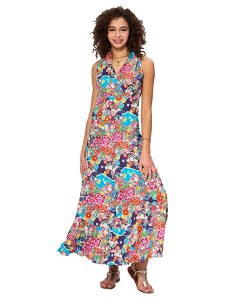 Aller Simplement Sukienka ze wzorem rozmiar: 38/40. Sukienki Aller Simplement, bez wzorów, z bawełny, klasyczne, bez kołnierzyka, bez ramiączek, maxi. Za 100,99 zł.