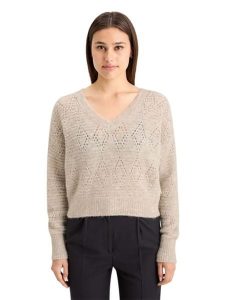Scotch & Soda Sweter w kolorze beżowym rozmiar: M. Brązowe swetry oversize Scotch & Soda, m, bez wzorów, ze splotem, bez ramiączek. Za 210,81 zł.