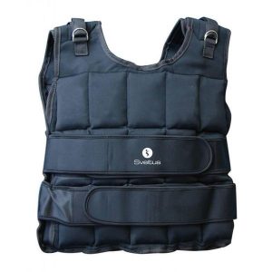 Kamizelka obciążeniowa Sveltus 10 kg. Czarne kamizelki SVELTUS, bez wzorów, bez kołnierzyka, bez ramiączek, bez kaptura. Za 321,44 zł.