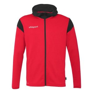 Bluza dresowa z kapturem Uhlsport Squad 27. Czarne kurtki Uhlsport, xl, bez wzorów, z dresówki, z kapturem. Za 217,50 zł.