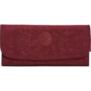 Portfel "Supermoney" w kolorzde czerwonym - 20 x 10 x 3 cm. Portfele marki Kipling. W wyprzedaży za 77,95 zł.