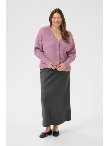 KAFFE curve Kardigan "Mirana" w kolorze fioletowym rozmiar: M. Różowe kardigany KAFFE curve. Za 130,99 zł.