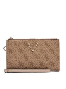 Guess Portfel Laurel II Slg SWSG74 59157 Brązowy. Brązowe portfele Guess, z aplikacjami, ze skóry. Za 279,99 zł.