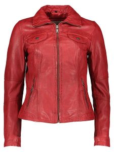 7eleven Skórzana kurtka w kolorze czerwonym rozmiar: 46. Czerwone kurtki 7eleven, bez wzorów, ze skóry, bez kaptura. Za 434,99 zł.