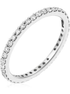 Maison héritage PARIS Złoty pierścionek "Tour Complet Lumineux" z diamentami rozmiar: 54. Szare pierścionki Maison héritage PARIS, z diamentem, złote. Za 2 581,87 zł.