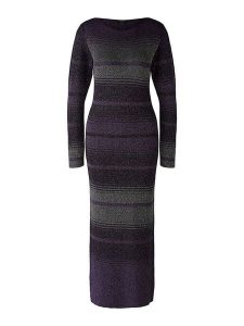 Oui Sukienka w kolorze szaro-fioletowym rozmiar: 42. Różowe sukienki Oui, bez wzorów, z wełny, bez kołnierzyka, bez ramiączek, midi. Za 173,99 zł.