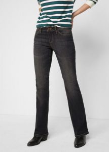 Wygodne dżinsy ze stretchem o kroju bootcut, mid waist. Niebieskie jeansy bonprix, bez wzorów, z jeansu. Za 114,99 zł.