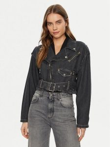 Guess Kurtka jeansowa W5RN58 D5LF1 Granatowy Regular Fit. Niebieskie kurtki Guess, s, z aplikacjami, z bawełny, bez kaptura. Za 489,99 zł.