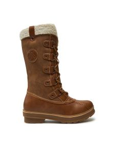 Kimberfeel Śniegowce Mathilde Brązowy. Brązowe buty zimowe Kimberfeel, ze skóry, bez obcasa, bez zapięcia. Za 629,99 zł.