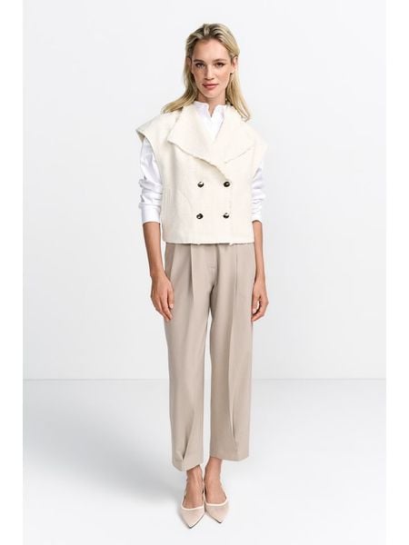 Rich & Royal Kamizelka w kolorze kremowym rozmiar: 40. Brązowe kamizelki Rich & Royal, bez wzorów, bez kołnierzyka, bez ramiączek, bez kaptura. Za 291,51 zł.