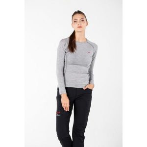 Alize - damska koszulka termoaktywna 100% merino (195 g/m²). Szare koszule nocne WOOLONA, bez wzorów, z wełny, bez ramiączek. W wyprzedaży za 297,00 zł.