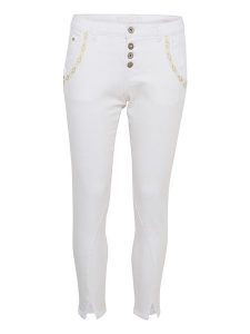 Cream Dżinsy - Slim fit - w kolorze białym rozmiar: W30. Białe jeansy Cream, bez wzorów, z podwyższonym stanem. Za 158,10 zł.