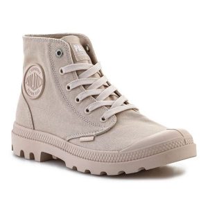 Buty Palladium Mono Chrome 73089-260-M beżowy. Brązowe trampki bez wzorów, z gumy, bez zapięcia. Za 517,53 zł.