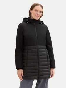 Tom Tailor Parka 1041491 Czarny Regular Fit. Czarne płaszcze Tom Tailor, xs, bez wzorów, z syntetyku, bez kaptura. Za 619,99 zł.